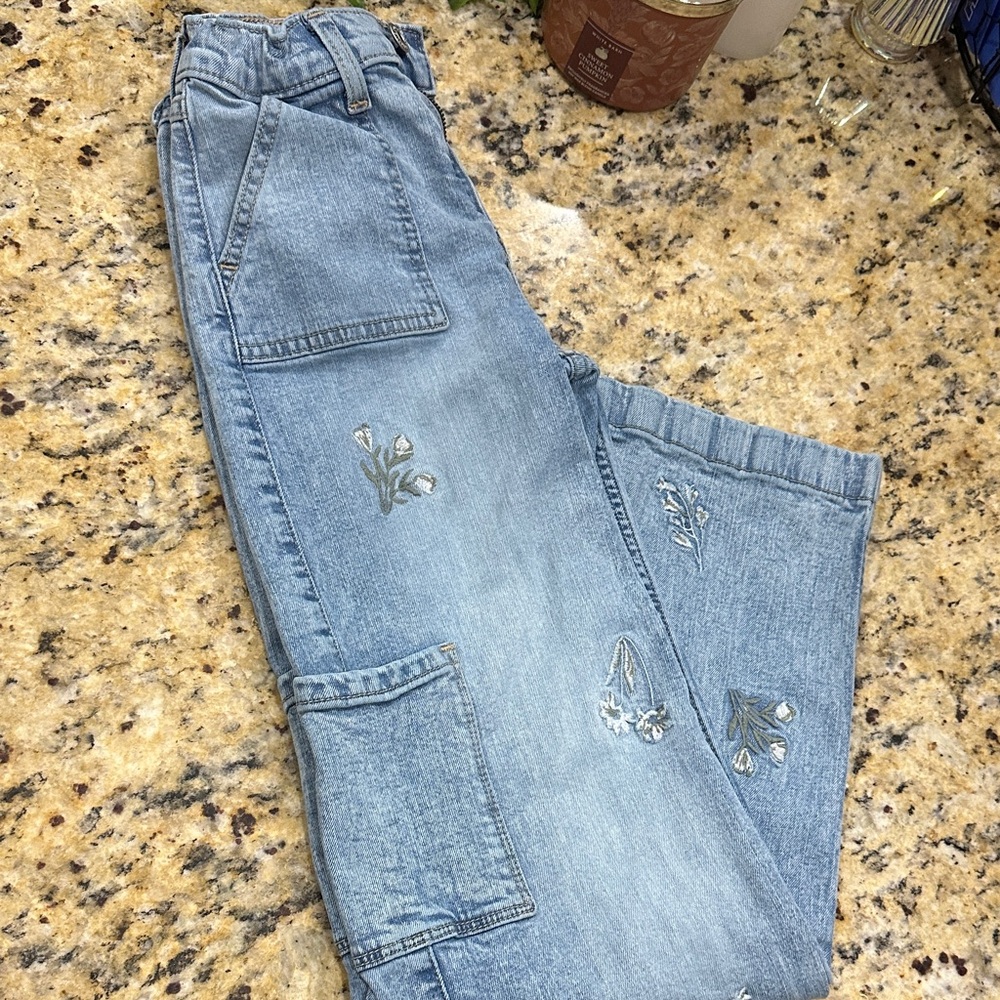 Abercrombie Kids Light Blue Wide Leg Jeans